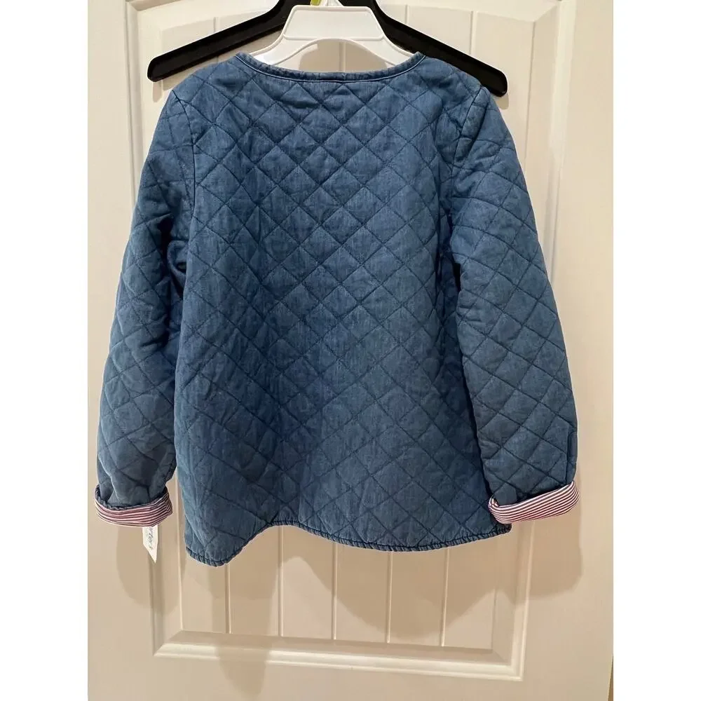 NWT❤️Carter’s Kid Quilted Denim Coat sz14